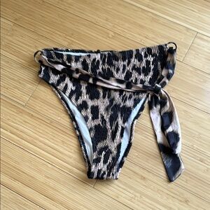 Missguided Leopard Print High-Waisted Bikini Bottom